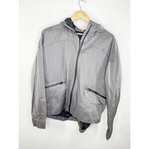 Lululemon Drizzle Down Lightweight Grey Full Zip Rain Jacket Women's Size 10